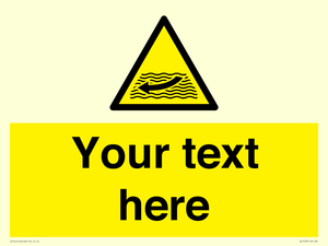 Custom Warning strong river flows